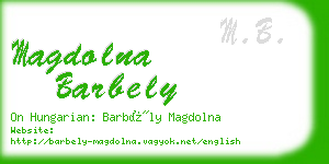 magdolna barbely business card